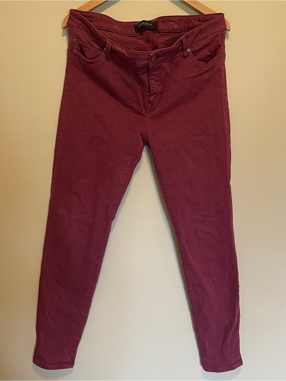 Liverpool Jeans Company Maroon Skinny Jeans
